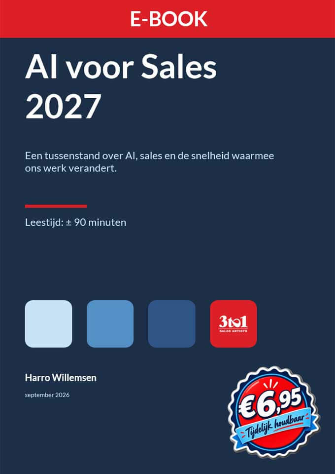Cover van AI voor Sales 2027, een tussenstand over AI, sales en de snelheid waarmee ons werk verandert